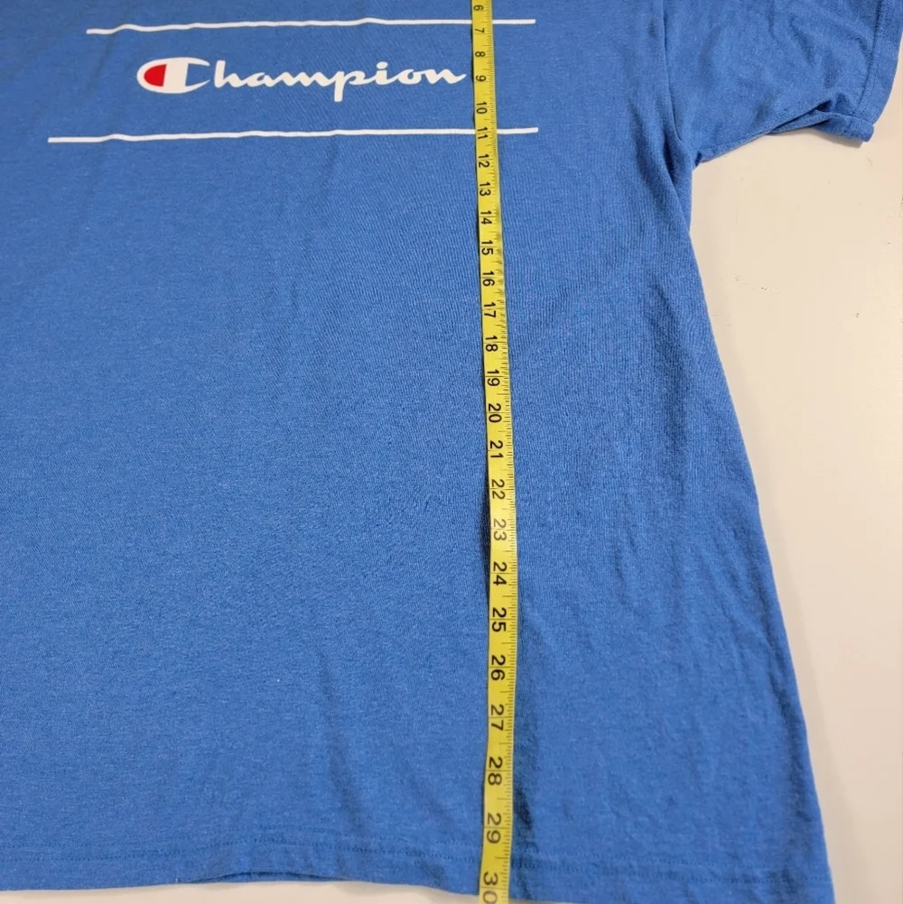 Champion Blue T-Shirt adult unisex Size 1X polycotton soft stretch.  ^ - Picture 5 of 5
